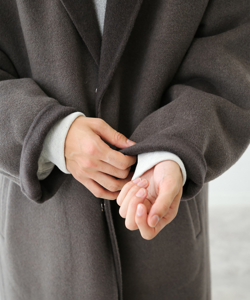 FOLL / フォル】super130s wool-cashmere rever coat