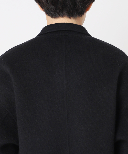 FOLL / フォル】super130s wool-cashmere rever coat（ノーカラー