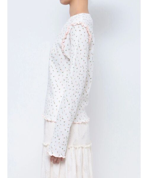 merry jenny（メリージェニー）の「flowerメローサーマルtops（Tシャツ/カットソー・レディース・ブルー/ピンク・FREE）」の16枚目の写真