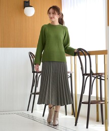 【10色展開/ウエストゴム】ウーリッシュフラノ プリーツスカート