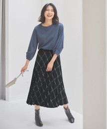 【10色展開/ウエストゴム】ウーリッシュフラノ プリーツスカート