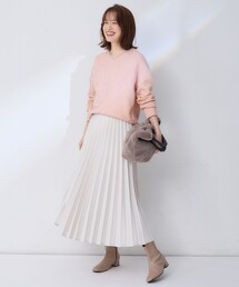 【10色展開/ウエストゴム】ウーリッシュフラノ プリーツスカート