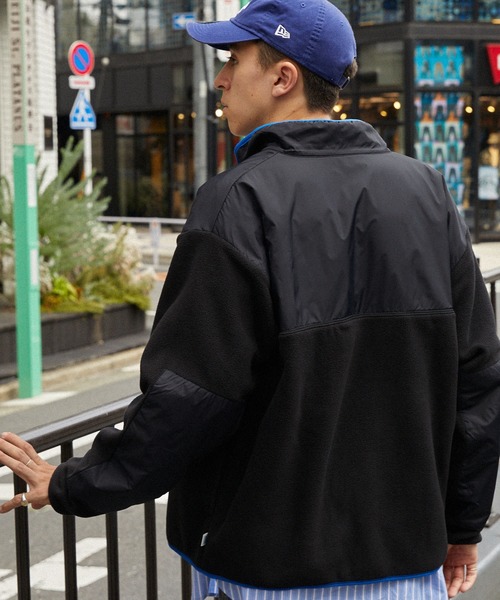 DISCUS ATHLETIC（ディスカス　アスレチック）の「DISCUS ATHLETIC/ディスカス アスレチック ロゴワッペン 配色 フリースフルジップブルゾン（ブルゾン・メンズ・ブラック/ブルー/オートミール・L/XL/M）」の8枚目の写真