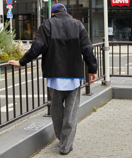 DISCUS ATHLETIC（ディスカス　アスレチック）の「DISCUS ATHLETIC/ディスカス アスレチック ロゴワッペン 配色 フリースフルジップブルゾン（ブルゾン・メンズ・ブラック/ブルー/オートミール・L/XL/M）」の10枚目の写真