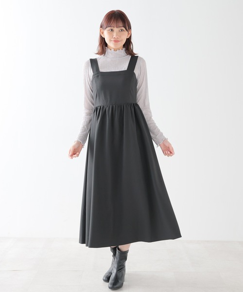 Honeys(ハニーズ)の「ジャンパースカート(ジャンパースカート・レディース・ベージュ/チャコールグレー/ブラック・M/LL/L/S/3L)」の5枚目の写真