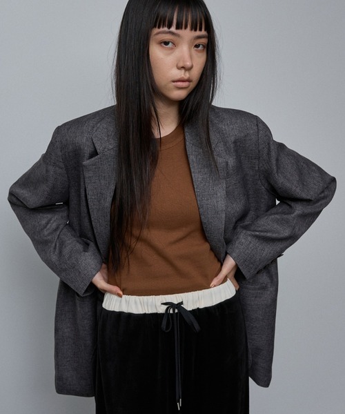 NOMINE（ノミネ）の「【ユニセックス】オーバーサイズ シャーク テーラードジャケット（テーラードジャケット・レディース・ダークオレンジ/ダークブラウン/ピンク系その他/グレー・フリー/L/M）」の15枚目の写真