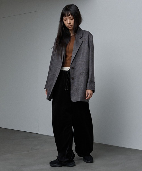 NOMINE（ノミネ）の「【ユニセックス】オーバーサイズ シャーク テーラードジャケット（テーラードジャケット・レディース・ダークオレンジ/ダークブラウン/ピンク系その他/グレー・フリー/L/M）」の17枚目の写真