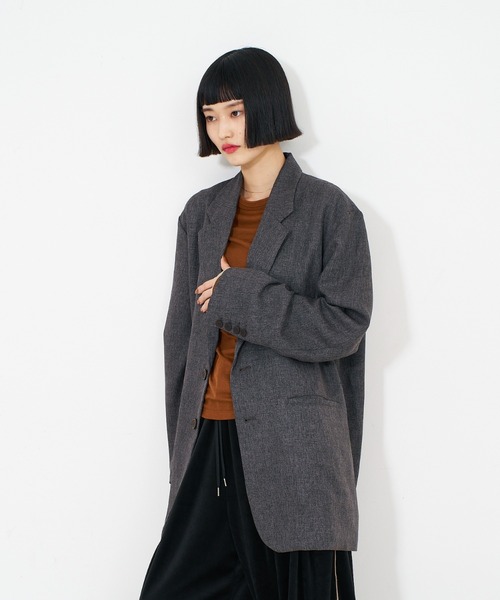 ユニセックス】オーバーサイズ シャーク テーラードジャケット