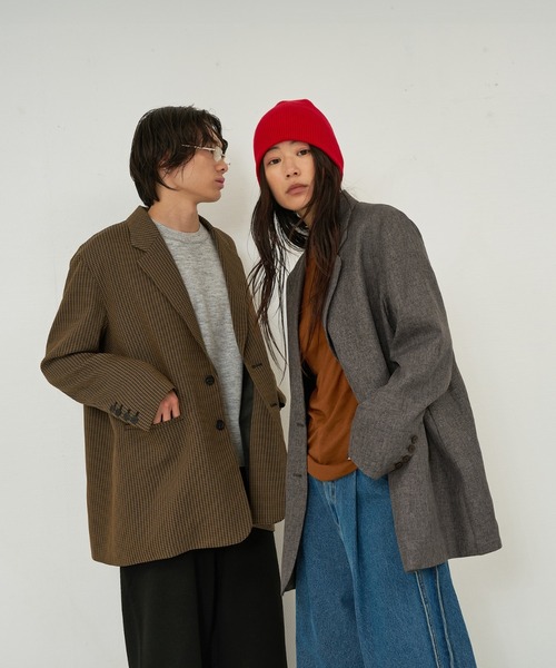 ユニセックス】オーバーサイズ シャーク テーラードジャケット