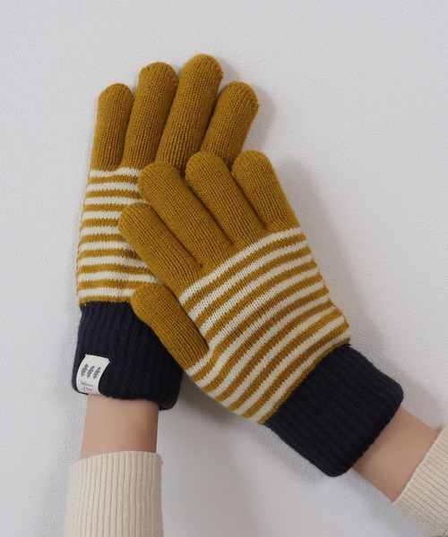 ボーダー柄手袋（手袋）｜emesuelee（エメスーリー）のファッション