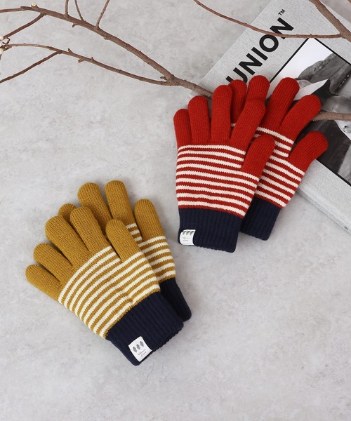 ボーダー柄手袋（手袋）｜emesuelee（エメスーリー）のファッション