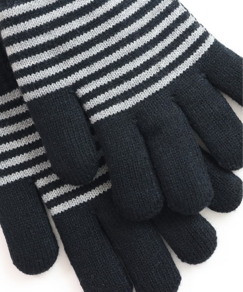 ボーダー柄手袋（手袋）｜emesuelee（エメスーリー）のファッション