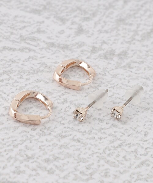 grove(グローブ)の「◆メタルビジューセットピアス(ピアス(両耳用)・レディース・ゴールド/ピンクゴールド/シルバー・00)」の3枚目の写真
