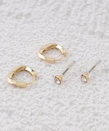◆メタルビジューセットピアス