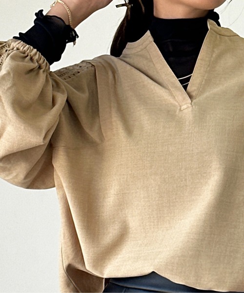 un dix cors（アンディコール）の「シアータートル（Tシャツ/カットソー・レディース・オフホワイト/ブラック/グレー/レッド・FREE）」の3枚目の写真