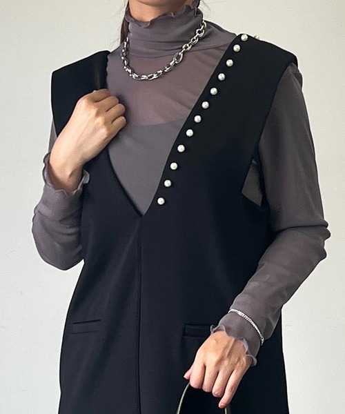 un dix cors（アンディコール）の「シアータートル（Tシャツ/カットソー・レディース・オフホワイト/ブラック/グレー/レッド・FREE）」の18枚目の写真