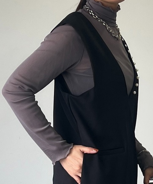 un dix cors（アンディコール）の「シアータートル（Tシャツ/カットソー・レディース・オフホワイト/ブラック/グレー/レッド・FREE）」の17枚目の写真