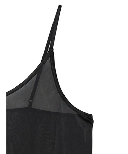 Green　Parks（グリーンパークス）の「静電気防止インナーキャミワンピース（インナーウェア/肌着・レディース・ベージュ/ブラック・FREE）」の5枚目の写真