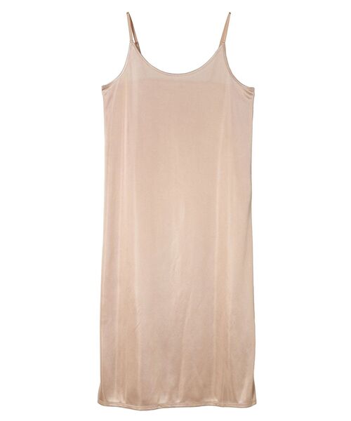 Green　Parks（グリーンパークス）の「静電気防止インナーキャミワンピース（インナーウェア/肌着・レディース・ベージュ/ブラック・FREE）」の10枚目の写真