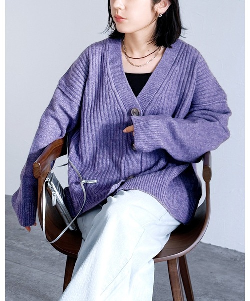 reca(レカ)の「長袖Vネックニットカーディガン(カーディガン/ボレロ reca(レカ)の「長袖Vネックニットカーディガン(カーディガン/ボレロ