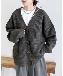 reca | 長袖Vネックニットカーディガン(カーディガン/ボレロ)