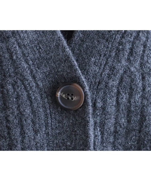 reca（レカ）の「長袖Vネックニットカーディガン（カーディガン/ボレロ・レディース・チャコールグレー/グレイッシュベージュ/グレー系その他/パープル・FREE）」の13枚目の写真