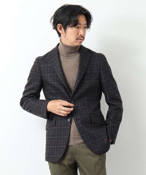 NOLLEY'S goodman（ノーリーズグッドマン）の「《セットアップ対応》ツイード テーラードジャケット（テーラードジャケット・メンズ・チャコールグレー/グレー/ネイビー/ブルー系その他/ベージュ系その他・S/M/L/XL）」の9枚目の写真
