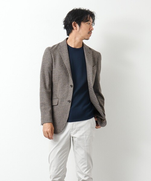 NOLLEY'S goodman（ノーリーズグッドマン）の「《セットアップ対応》ツイード テーラードジャケット（テーラードジャケット・メンズ・チャコールグレー/グレー/ネイビー/ブルー系その他/ベージュ系その他・S/M/L/XL）」の21枚目の写真