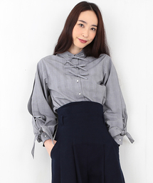 Ray BEAMS | RBS / グレンチェック リボンカフス ブラウス(シャツ/ブラウス)