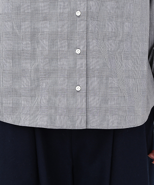 Ray BEAMS(レイビームス)の「RBS / グレンチェック リボンカフス ブラウス(シャツ/ブラウス・レディース・グレー・0/1)」の3枚目の写真