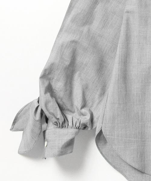 Ray BEAMS(レイビームス)の「RBS / グレンチェック リボンカフス ブラウス(シャツ/ブラウス・レディース・グレー・0/1)」の13枚目の写真