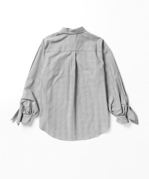 Ray BEAMS(レイビームス)の「RBS / グレンチェック リボンカフス ブラウス(シャツ/ブラウス・レディース・グレー・0/1)」の15枚目の写真
