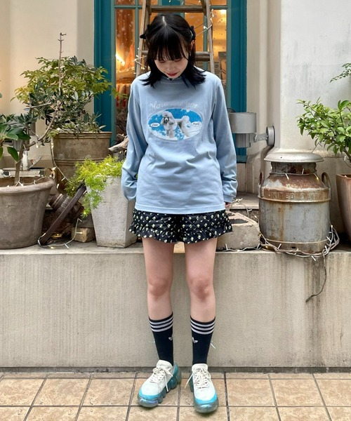 【セール】HOLIDAY PUPPY L/S Tシャツ（Tシャツ/カットソー）｜Candy Stripper（キャンディストリッパー）