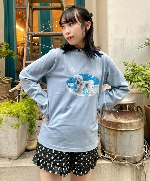 【セール】HOLIDAY PUPPY L/S Tシャツ（Tシャツ/カットソー）｜Candy Stripper（キャンディストリッパー）