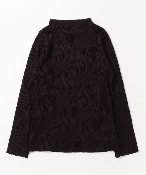Per sist ence(パーシエンス)の「ウェーブプリーツトップス(Tシャツ/カットソー・レディース・ブラック/チャコールグレー/グレイッシュベージュ・FREE)」の13枚目の写真