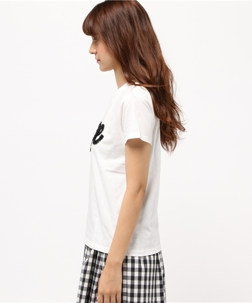 JILL STUART（ジルスチュアート）の「ベニタ Tシャツ（Tシャツ/カットソー・レディース・ホワイト/ブラック・FREE）」の5枚目の写真