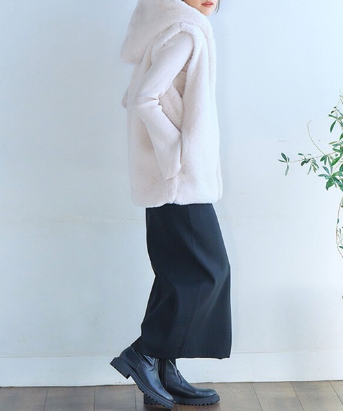 フード付きファーベスト（ベスト）｜ANOTHER S（アナザーエス）の