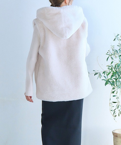 フード付きファーベスト（ベスト）｜ANOTHER S（アナザーエス）の