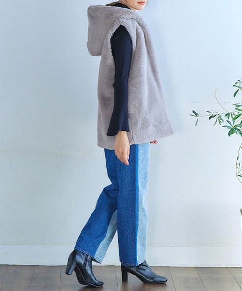 フード付きファーベスト（ベスト）｜ANOTHER S（アナザーエス）の