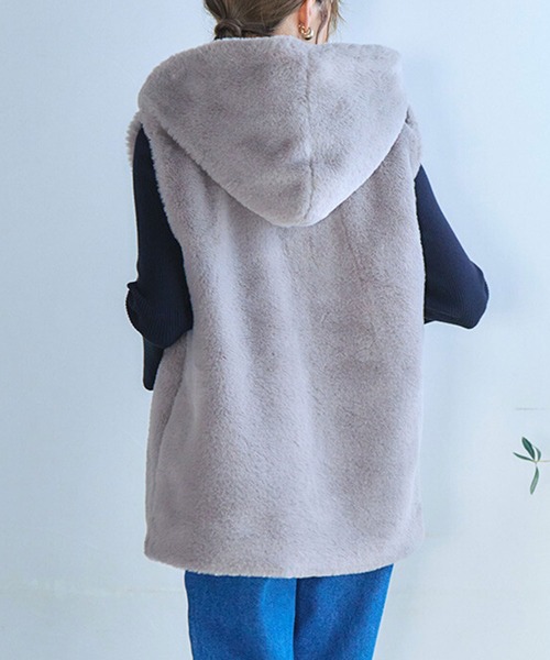 フード付きファーベスト（ベスト）｜ANOTHER S（アナザーエス）の