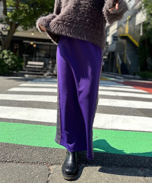 mi via loca（ミヴィアロカ）の「サイドラインジャージタイトスカート（スカート・レディース・パープル/ブラック/ネイビー/グレー・FREE）」の5枚目の写真