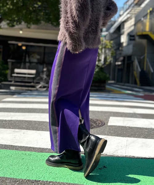 mi via loca（ミヴィアロカ）の「サイドラインジャージタイトスカート（スカート・レディース・パープル/ブラック/ネイビー/グレー・FREE）」の6枚目の写真