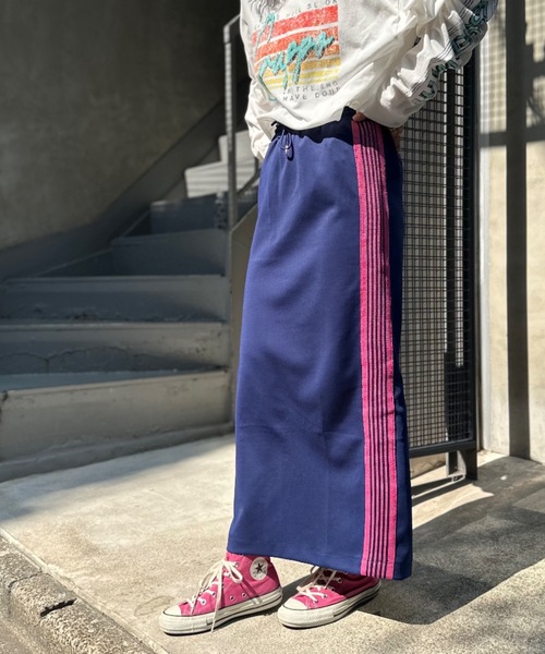 mi via loca（ミヴィアロカ）の「サイドラインジャージタイトスカート（スカート・レディース・パープル/ブラック/ネイビー/グレー・FREE）」の12枚目の写真