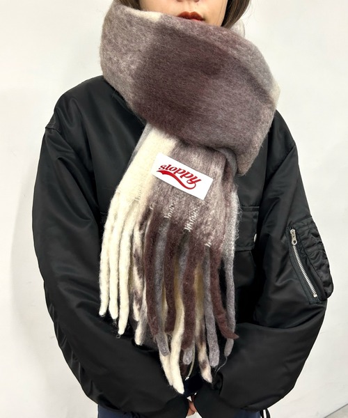 WHO'S WHO gallery（フーズフーギャラリー）の「【SLOPPY/スロッピー】アソートチェックマフラー（マフラー・レディース・ベージュ/ブラウン/ブラック/ブラック系その他・FREE）」の4枚目の写真