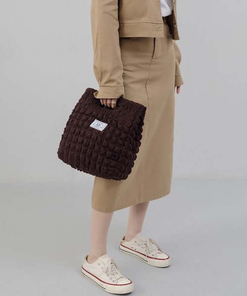 LA VORAGINE（ラ ヴォラジネ）の「【保温･保冷】ポップコーン ランチバッグ/お弁当バッグ（お弁当箱・レディース・イエロー/ブラウン/ホワイト・FREE）」の4枚目の写真