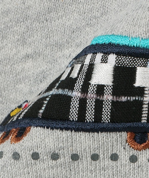 kladskap（クレードスコープ）の「電車アップリケトレーナー（スウェット・キッズ・トップグレー/グリーン/マスタード・90cm/100cm/120cm/80ｃｍ/110cm）」の10枚目の写真