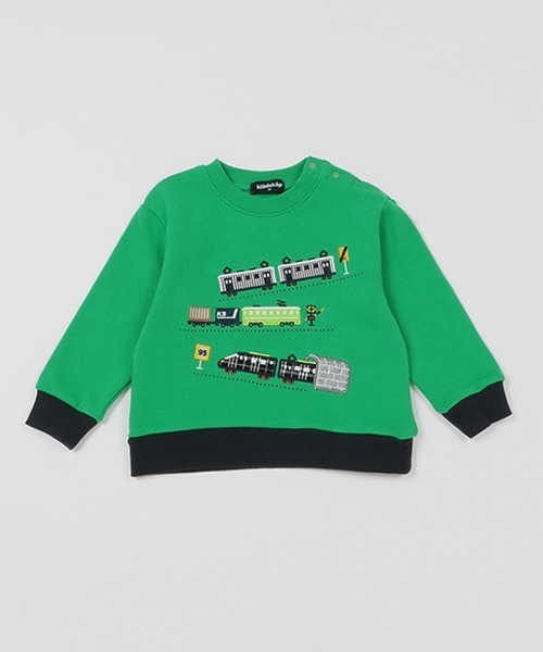 kladskap（クレードスコープ）の「電車アップリケトレーナー（スウェット・キッズ・トップグレー/グリーン/マスタード・90cm/100cm/120cm/80ｃｍ/110cm）」の14枚目の写真