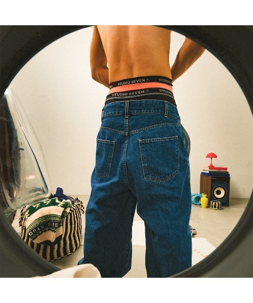 BROS by WACOALMEN（ブロスバイワコールメン）の「ボクサーパンツ　「STUDIO SEVENコラボ」　「PANTS HOLIC」（ボクサーパンツ・メンズ・ブラック/オレンジ・S～LL）」の6枚目の写真