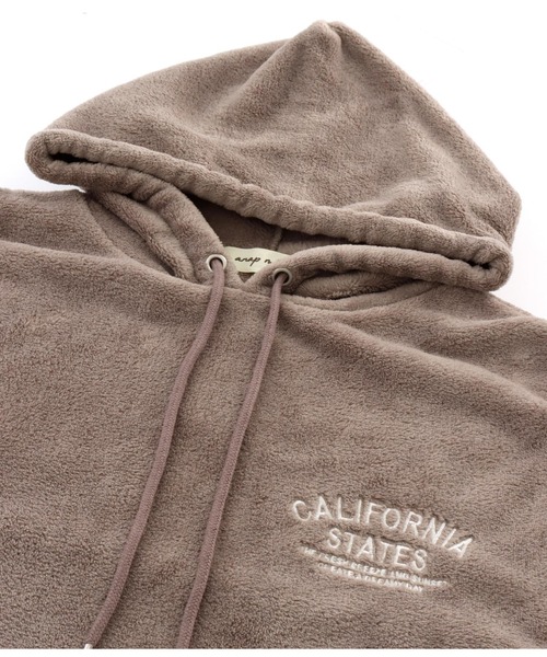 anap mimpi(アナップミンピ)の「コーデュロイ刺繍シャギーボアフーディー(パーカー・レディース・ピンクベージュ/モカ・FREE)」の21枚目の写真