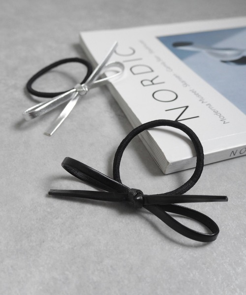 minia(ミニア)の「リボンポニー(ヘアゴム・レディース・シルバー/ブラック・FREE)」の8枚目の写真